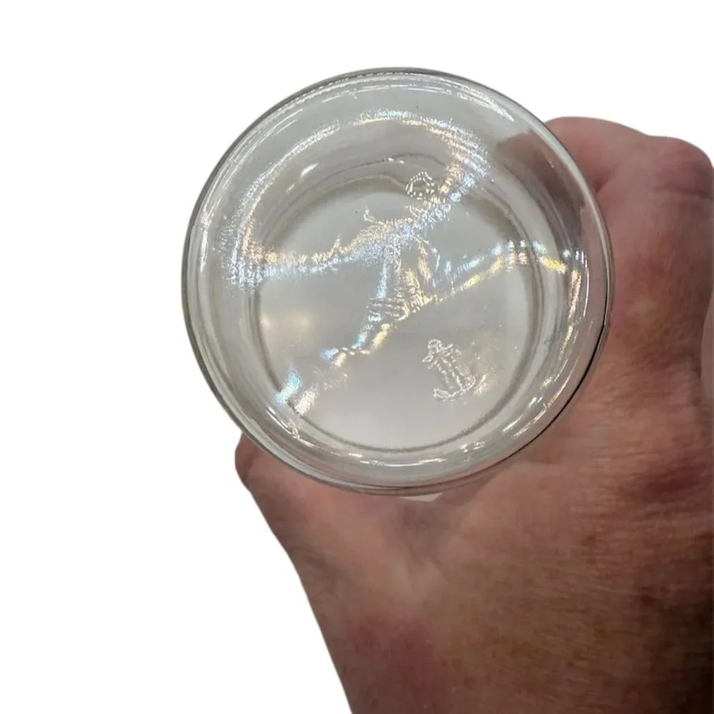 Anchor Hocking Gold Rim Ribbed Glass Tumblers Set of 3
